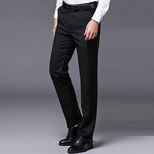Men's Stretch Dress Pants Slim Fit Skinny Suit Pants Formal Trousers Flex Flat Front Straight Fit Pant2