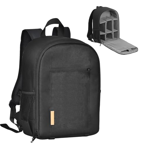 EMART Small Camera Backpack Bag Professional with Waterproof Rain Cover for SLR/DSLR Mirrorless Accessories, Photography Cases for Sony Canon Nikon, Tripod, 13" Laptop