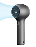 Tindon ハンディファン【2026新モデル・超強風・最大100段階風量調節】 携帯扇風機 手持ち扇風機 1-100段階風量調節 小型 軽量設計 LCD液晶ディスプレイ表示 3200mAh大容量電池 長時間連続使用 ストラップ付き 手持ち/首掛け/卓上 熱中症対策 旅行/キャンプ/アウトドア/通勤/花火大会などに適用（グレー）