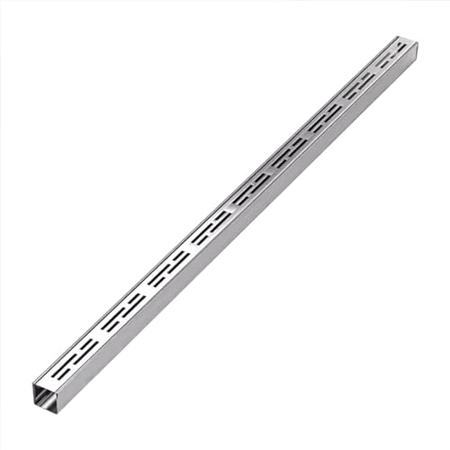 Entwässerungsrinne Schmaler Entwässerungsrost, Hofablauf aus Edelstahl, Balkon-/Terrassengraben-Abflussgitterabdeckung, Metall-Regenrinnenkanal für Die Landschaftsgestaltung Im Freien(3x3.5x100cm)