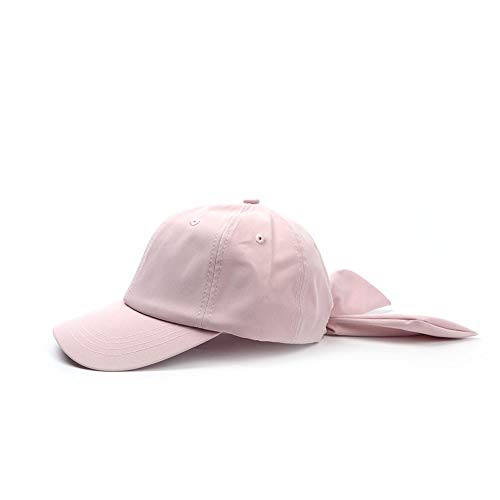 Alppq Dulce y lindo nudo de la muchacha Gorra de niña Gorra de verano Gorra de béisbol de algodón Sombrero del camionero Sombrero ajustable del papá Gorra de béisbol de la cola de caballo Sombrero for