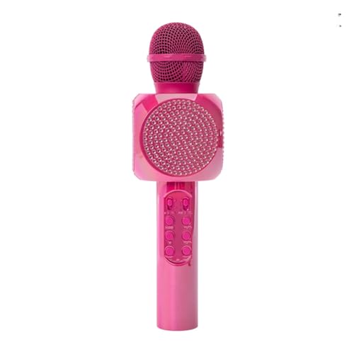 Pink IRISDECENT Wireless Bluetooth Karaoke Microphone,4in-1 Portable Handheld Karaoke Mic Speaker Machine Home Party Birthday for All Smartphones