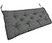 Cuscino per Panca 90/100/110/120x50cm,Cuscini per Panca da Esterno/Interno 2/3 Posti, Spesso E Morbido, per Panca da Giardino, Cucina, Sala da Pranzo, Patio Altalena(Dark Gray,110x50cmx8cm) immagine