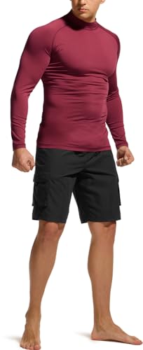 TSLA Men's UPF 50+ Long Sleeve Rash Guard, UV/SPF Quick Dry Swim Shirt, Water Surf Swimming Shirts3