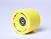FREEDARE 70mm Longboard Wheels with ABEC-7 Bearings and Spacers(Yellow,Set of 4)