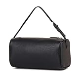 DONNAIN Premium Full-Grained Leather Crossbody Purses for Women, Hobo Bags for Women Crossbody with Adjustable Strap (Black-Lychee pattern, Small)