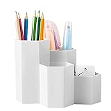 bote lapices manualidades ✿ MATERIALES DE ALTA CALIDAD: La bolsa de almacenamiento de escritorio está hecha de plástico PP de alta calidad, plástico duradero y grueso, no tóxico, inodoro, inofensivo para el cuerpo humano y no se desvanece. Tiene resistencia a la abrasión y al rayado.