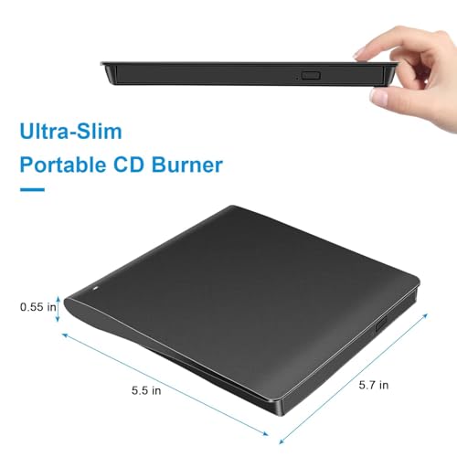 Image of NEXSA 12.7mm External DVD Drive Enclosure USB 3.0 Type C Case | Converts internal twelve point seven millimeter internal laptop optical drives into dual interface portable readers.