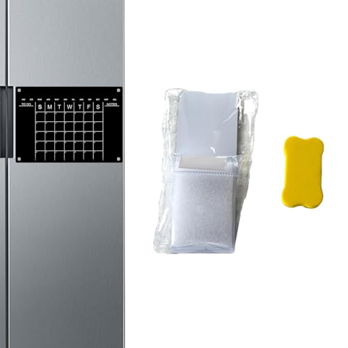 Weekly Planner Wipe Clean, Acrylic Fridge Calendar, Magnetic Weekly Meal Planner, Notepad for Important Reminders for Home Offices (Eraser) - Image 6