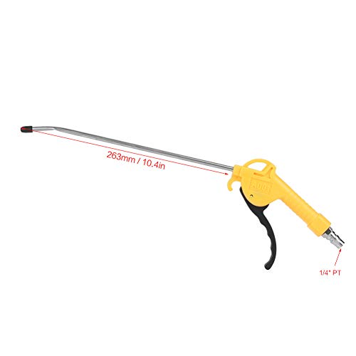 Aluminium Alloy Air Blow Gun, 10.4 Inch High Pressure Pneumatic Tool with 1/4 Inch PT Thread - Image 4