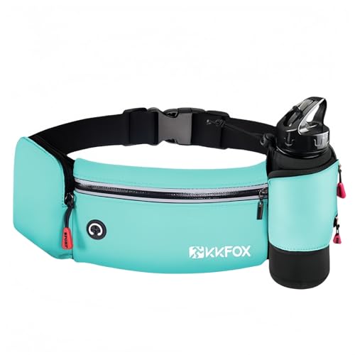 Kaziro ランニングポーチ 軽量 防水 揺れない ウエストポーチスマホ対応 ランニング ポーチ 薄型 おしゃれ メンズ レディース スポーツウエストポーチ 男女兼用、アウトドア マラソン フィットネス ギアマルチ機能 ボトルポーチ ランニング 防水 (