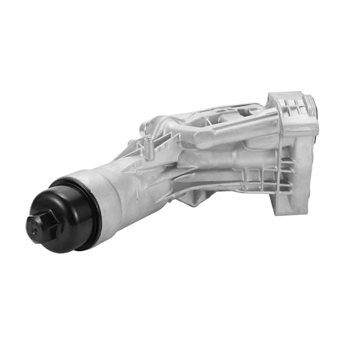 A ABSOPRO Engine Oil Cooler Oil Filter Housing Adapter Assembly No.11428596283 with Gaskets Oil Cooler for BMW 330i 530e Upgraded Aluminum Alloy Silver Tone
