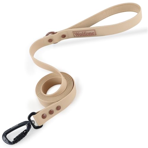 Wolfone 6ft Safety Auto-Lock Carabiner Dog Leash Soft Handle Waterproof Cute Colored Leash for Dogs...