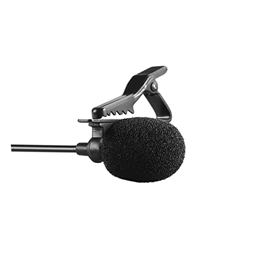 Parliky 12Pcs Microphone Clip Mini Lapel Mic Clips for Voice Chat Video Conferencing for Karaoke and Recording Black