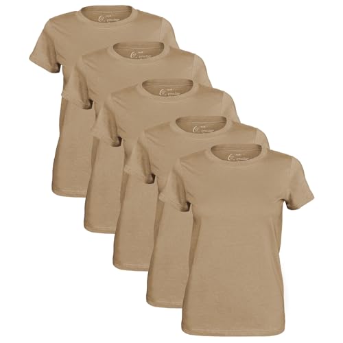 T-shirt basique pour femme col en O idéal pour un style casual chic
