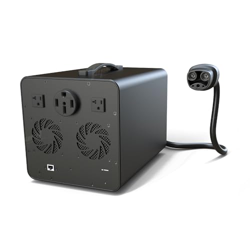 Tesstudio Tesla NACS 10KW High-Power Discharger (US Standard) - Dual Voltage Portable Power Inverter, V2L Discharge Device for Tesla S/X/3/Y Discharge Box