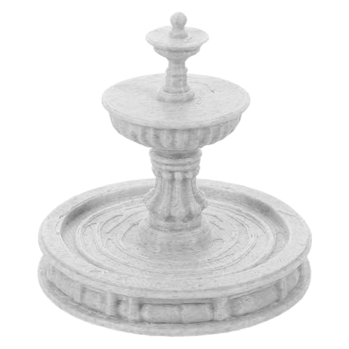 ROMISBABA Fuente de Paisaje Mini de Resina para Jardín y Escritorio Fuente de Agua Interior y Exterior Decorativa Pequeña Diseño de Villa Relajante para Oficina y Hogar