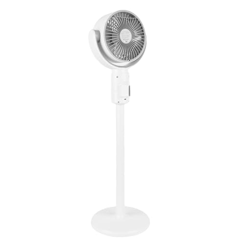 Fockety Wentylator do sypialni, oscylujący wentylator podłogowy 90°+180°, ciche wentylatory podłogowe z 5 prędkościami, timer 8H, wentylatory stojące o regulowanej wysokości
