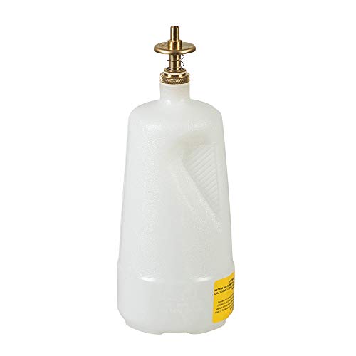 Justrite 14012 Polyethylene Nonmetallic Dispensing Safety Can, 1L Capacity, Translucent