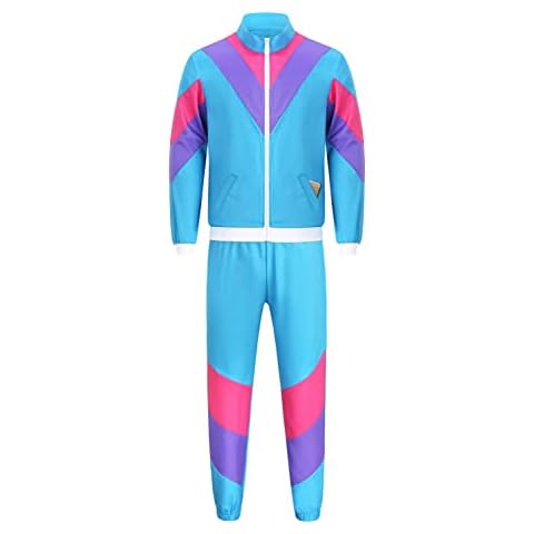 Fairycos 80er Jahre Outfit Herren 90er New Kids Kostüm Bad Taste Outfit Damen Partner Kostüme Erwachsene Herren Karneval Faschingskostüme Männer XL Cover