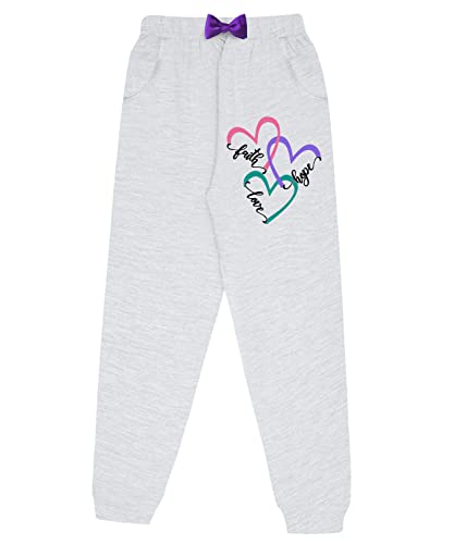 Image of KYDA KIDS Girls 100% Cotton Printed Track Pants with Pocket - Multicolor (Pack of 2)