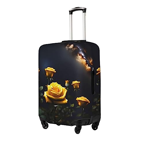 Luggage Suitcase Cover Protector, Printed Beautiful yellow roses Luggage Covers for Suitcase, Baggage Covers Fits 18-32 Inch Luggage2
