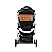 Itzy Ritzy Adjustable Stroller Caddy – Stroller Organizer Featuring Two Built-in Pockets, Front Zippered Pocket and Adjustable Straps to Fit Nearly Any Stroller, Cognac