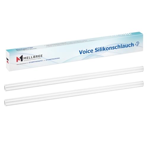 Mellbree Voice Silikonschlauch für Stimmtherapie und Stimmtraining Ideal für Logopädie Sprachrehabilitation und professionelle Stimmpflege (Transparent nur 2 Silikonschlauch)