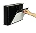 Black Acrylic Locking Drop Box with Clear Acrylic Sign Holder, Wall Mounted, Anti-Theft Panel, 15 x 10-1/2 x 3-3/8-Inch
