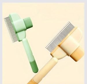 Escova de Limpeza para Pulgas com Pente Autolimpante - Ideal para Animais de Estimação, Cachorros e