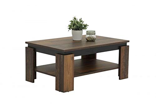 DEINE TANTE EMMA 082707 Tim II Oldwood Altholz Nb. Dekor/schwarz Couchtisch Beistelltisch quadratisch Cover