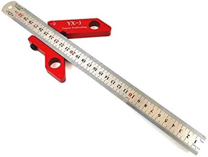 YX-3 Woodworking Magnetic Center Scriber Finder 45 90 Degrees Angle Line Caliber Ruler Metric and Inch Wood Measuring Scribe Tool
