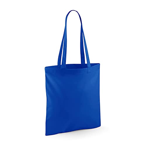 Youngly Bolsas de algodón lisas de primera calidad, elegantes y ecológicas para la vida cotidiana, fácilmente plegables, ligeras y espaciosas, Brillante Real, Talla única