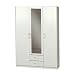Produktbild Wimex Kleiderschrank/ Drehtürenschrank Sprint, 4 Türen, 2 Schubladen, (B/H/T) 180 x 197 x 58 cm, Weiß