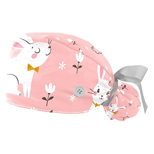 Chapeaux bouffants à motif floral lapin pour égayer vos journées