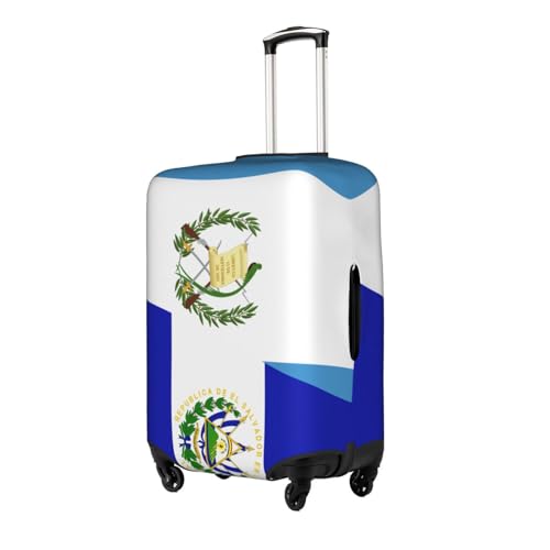 Travel Luggage Cover Half Guatemala Half El Salvador Flag Fashion Washable Baggage Suitcase Protector Fit For Luggage X-Large2