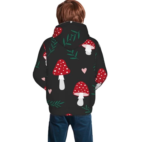 Amanita Mushroom Kid Hoodies Boys Sweatshirts Girls Pullover with Pocket4