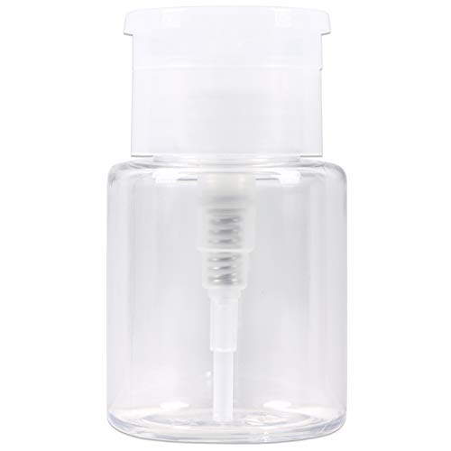 PANA Brand Liquid Push Down Pump Dispenser Empty Bottle with Flip Top Cap (3 Ounce - 1 Bottle, Clear)