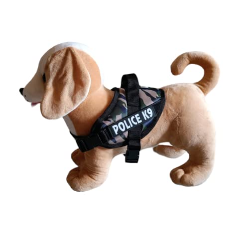 Image of UK Pets K9 Police Dog Harness,Chest Body Belt for Dogs,Camouflage Choke Free Double Padded Vest Wit Adjustable Neck and Chest Dog Standard Harness(Medium)