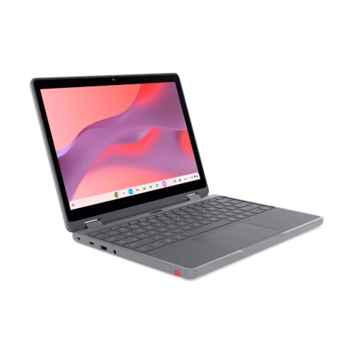 Image of Lenovo Chromebook 500e Gen 5 M89 83TA0005US 12.2 inch Touchscreen Convertible 2 in 1 Chromebook - WUXGA - 60 Hz - MediaTek - 4 GB - 64 GB Flash Memory - English (US) Keyboard - Luna Gray