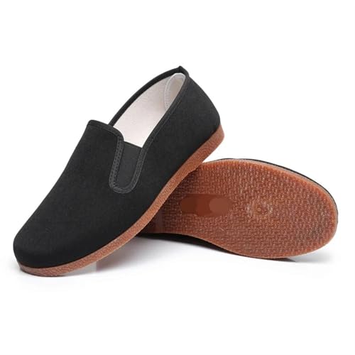 Black Cloth Old Beijing Casual Shoes, Martial Art Kung Fu Tai Chi Rubber Sole Shoes, Men Kung Fu Wing Chun Shoes