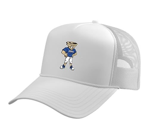 The University of Tulsa Hurricanes TU26 Trucker Hat with Adjustable Mesh Back, White
