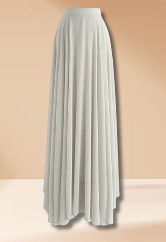 Image of Women's Full Length Georgette Long Skirt- Lehenga with 8 Meters Maxi Flare