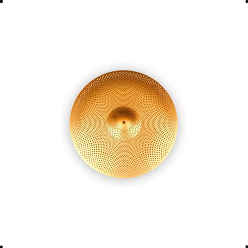 Low Volume 6' Splash Cymbal, Quiet Practice Mute Silent Thin Splash Cymbal for Drum Set (Gold)