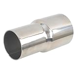 ID 1.89" to 2.36" Universal Exhaust Pipe to Component Pipe Adapter Polished Stainless Steel 3.94 Inch Overall Length