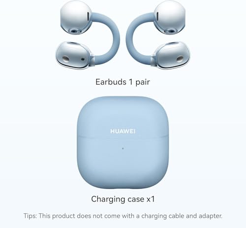 Image of Huawei FreeClip 2, Open-Ear Headphones, Wireless Bluetooth Headphones, Especially Lightweight for All-Day, 38 Hours Battery Life, iOS & Android, IP57, Blue