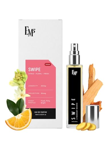 Image of EM5 Swipe Perfume for Women | Powdery Fruity Rose Fragrance | Strong and Long Lasting Spray | Travel Friendly Pack | Luxury Gift for Her | 15ml