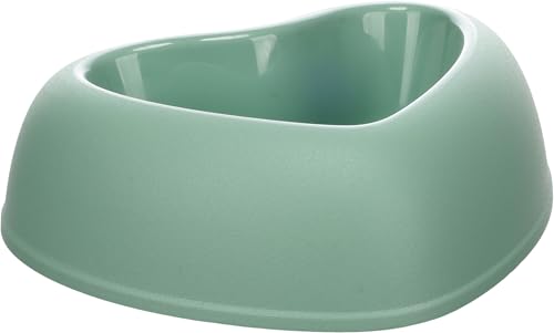 Flamingo Futter- & Trinknapf Pandor – Herzform, Grün | 250 ml | rutschfest & Stilvoll für Haustiere!