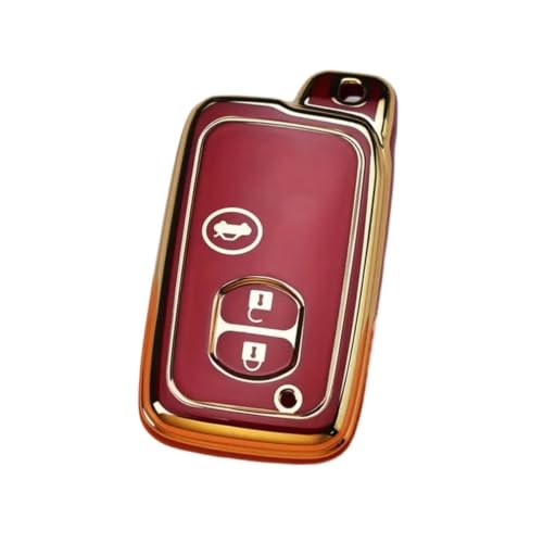 Funda para llave Land Cruiser Prado y Camry: carcasa roja B3 de 2 a 4 botones
