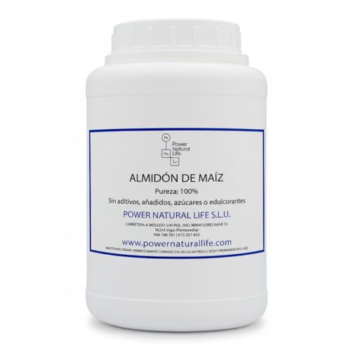 Almidón de Maíz en Polvo 1,5 kg Power Natural Life | Ingrediente Alimentario | Uso Tecnológico | Espesante Natural | Mejora la Textura en Repostería